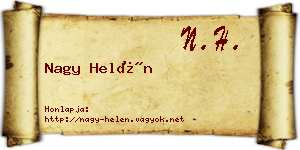 Nagy Helén névjegykártya
