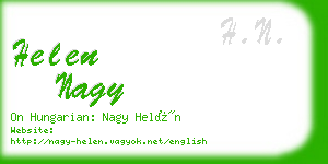 helen nagy business card